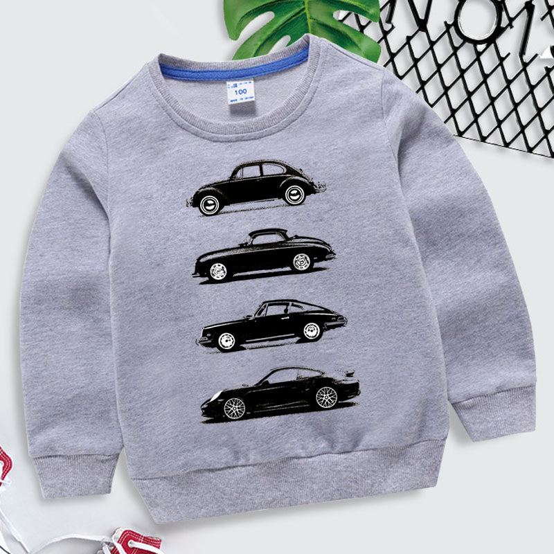Kids Car Print Hoodie