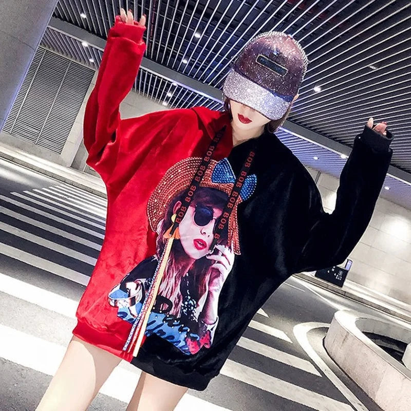 Harajuku Style Hoodie for Women – Trendy Streetwear Pullover