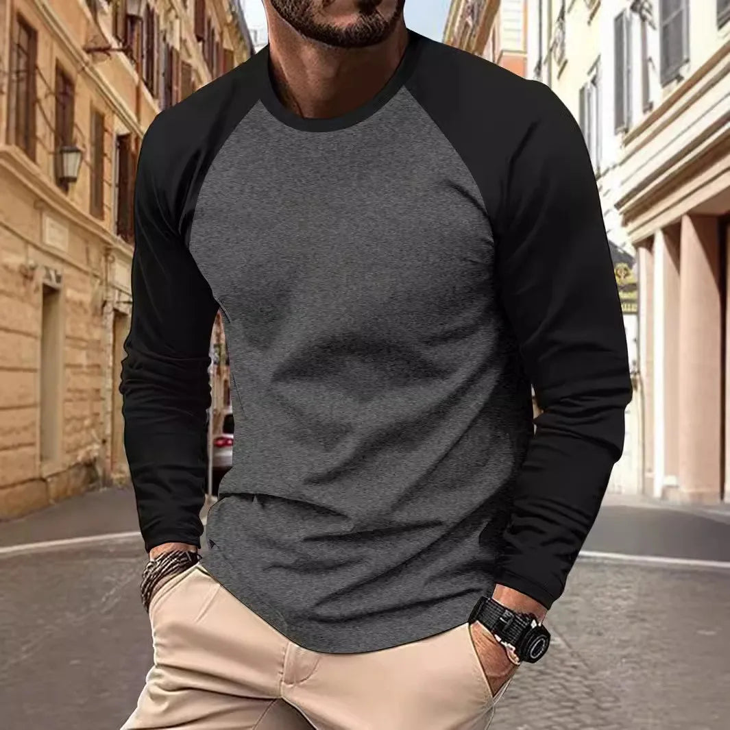Men’s Color Block Raglan Tee – Stylish Casual Wear