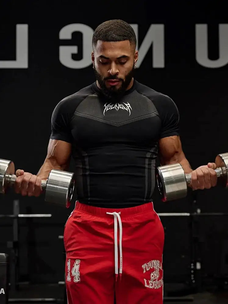 Men’s Slim Fit Workout Shirt – Athletic Compression Tee