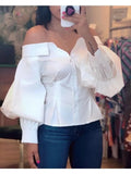 Elegant Off-Shoulder Blouse – Stylish Evening & Casual Wear