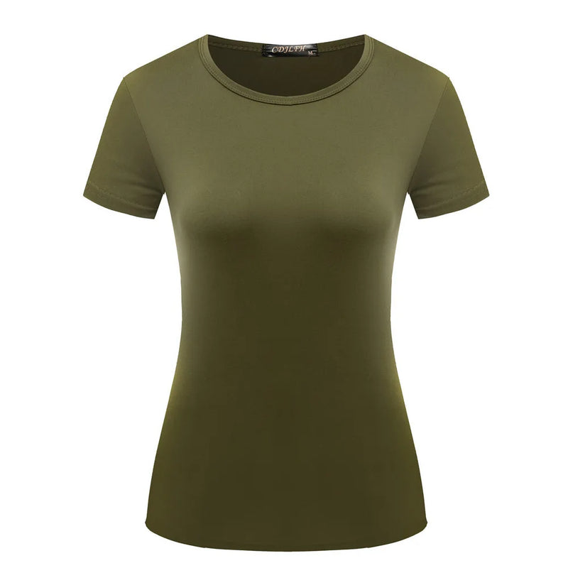 Classic Women’s Solid Color Tee – Comfortable Everyday Wear