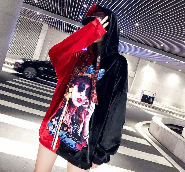 Harajuku Style Hoodie for Women – Trendy Streetwear Pullover