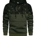 Men’s Camouflage Color-Block Hoodie – Trendy Streetwear Pullover