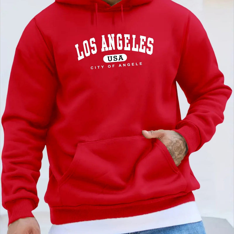 Men’s Retro Letter Print Hoodie – Vintage Streetwear Pullover